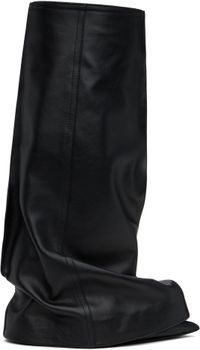 sacai Black Leather Pants Medium Tall Boots