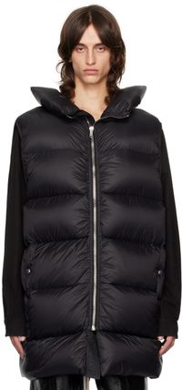 Rick Owens Veste aviateur noire rembourrée en duvet - Porterville