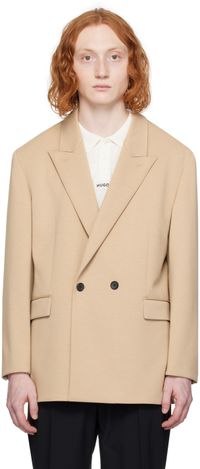 Hugo Beige Modern-Fit Blazer