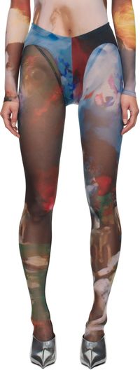 Mugler Multicolor Impossession Printed Leggings