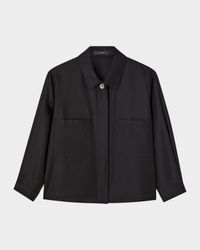 Satie Boxy Silk-Cotton Shirt