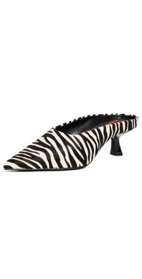 SIMONMILLER Haircalf Pointed Gala Mules Zebra 38