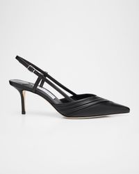 Afia 65 Leather Slingback Pumps
