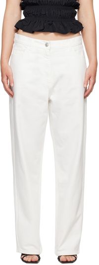 Magda Butrym White Loose Leg Jeans