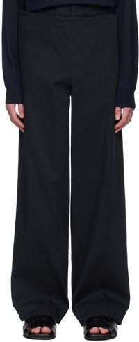 Bottega Veneta Pantalon étagé bleu marine