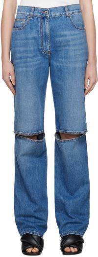 JW Anderson Blue Cutout Jeans