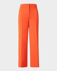 Chiara Cotton Seersucker Wide-Leg Pants