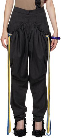 Diana Sträng Gray Baggy Pocket Trousers