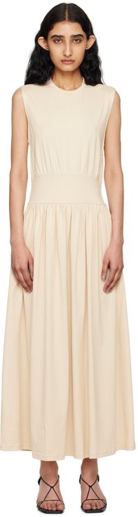 TOTEME Robe midi sans manches blanc cassé
