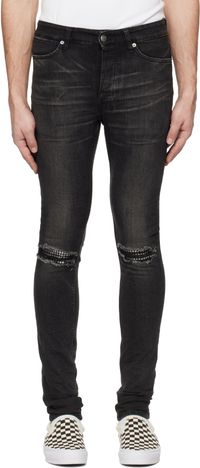Ksubi Black Van Winkle Tarr Repair Jeans