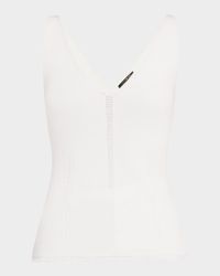 Finley Pointelle Rib Knit Cotton Tank