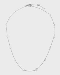 Ethereal 18K White Gold Rose-Cut Diamond Station Necklace, 18"L, 3.31tcw