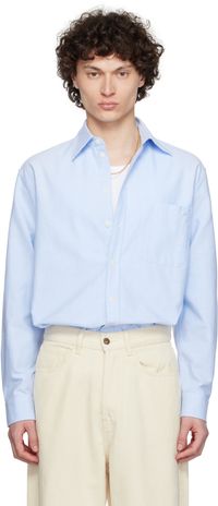 Merz b. Schwanen Blue SHIRT11OX Oxford Shirt