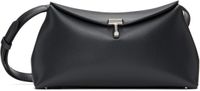 TOTEME Gray T-Lock Leather Clutch