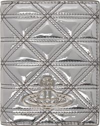 Vivienne Westwood Silver Quilted Passport Holder