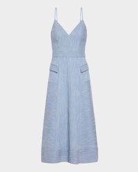 Cassia Textured A-Line Midi Dress