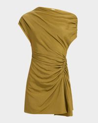 Poppy Ruched Off-The-Shoulder Mini Dress