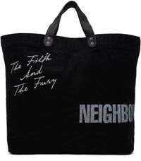 Neighborhood Black Washed Canvas Tote