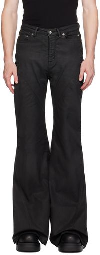 Rick Owens DRKSHDW Black Porterville Bias Bootcut Jeans