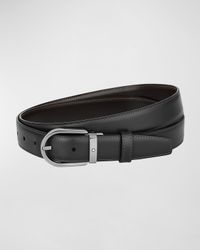 Men's Horseshoe Reversible Leather Belt