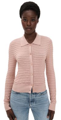 FRAME The Smocked Cardi Light Pink S