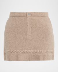 Jean Cashmere-Wool Mini Skirt