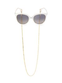 Women's Pure Acetate 56MM Square Sunglasses - White