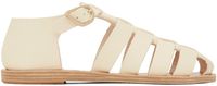 Ancient Greek Sandals Sandales Homeria blanc cassé