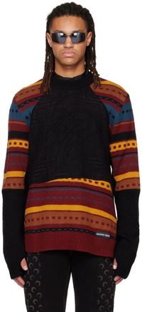 Marine Serre Multicolor Paneled Sweater