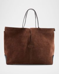 Shopping Suede Tote Bag