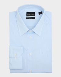 Men's Cotton Stretch Micro-Check Dress Shirt
