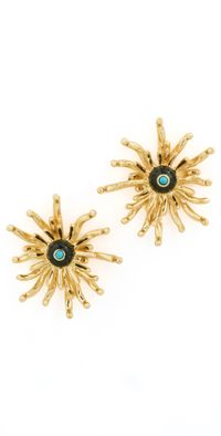 Lizzie Fortunato Cactus Flower Studs Gold One Size