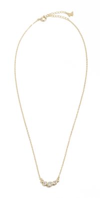 By Adina Eden Cubic Zirconia Curved Bezel Bar Pendant Necklace Gold One Size