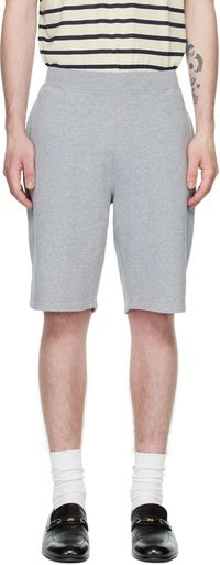 Sunspel Gray Loopback Shorts