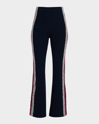 Side Stripe Knit Flare Pants