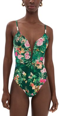 L'AGENCE Lilou Charonda Butterfly Plunge One Piece Multi L