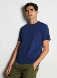 Colorful Standard - T-shirt col rond en coton biologique - Taille XL - Bleu