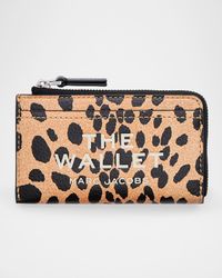 The Top Zip Multi Cheetah Printed Leather Wallet
