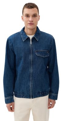 A. P.C. Fabrizio Zipped Blouson Jacket IAL Washed Indigo L