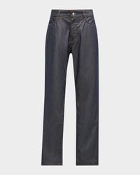 Men's Slim-Straight Luxe Denim Pants