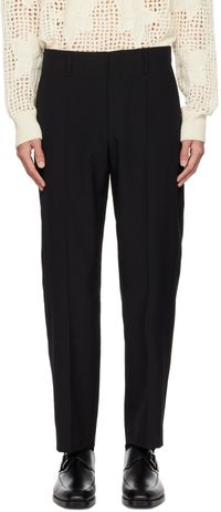 Dries Van Noten Black Creased Trousers