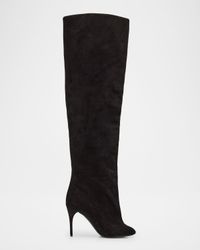 Cuissardes Stiletto Leather Knee Boots