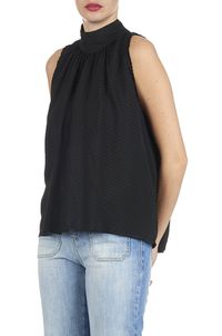 Momoni - Top évasée en avec ouverture dos - Taille M - Noir