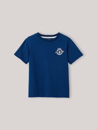 Cyrillus - T-shirt jules verne en coton biologique - Taille 14A - Bleu