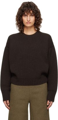 Róhe Brown Compact Crewneck Sweater