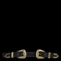 La Petite Etoile - Ceinture en cuir velours - Taille 85 - Noir