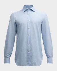 Men's Cotton Micro-Check Sport Shirt