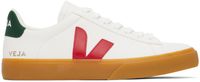 VEJA White & Red Campo Leather Sneakers