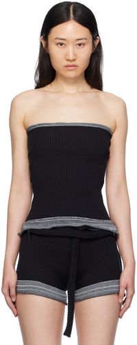 Ottolinger Black Fringes Tube Top