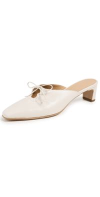 ALOHAS Amar Cream Leather Mules Cream 36